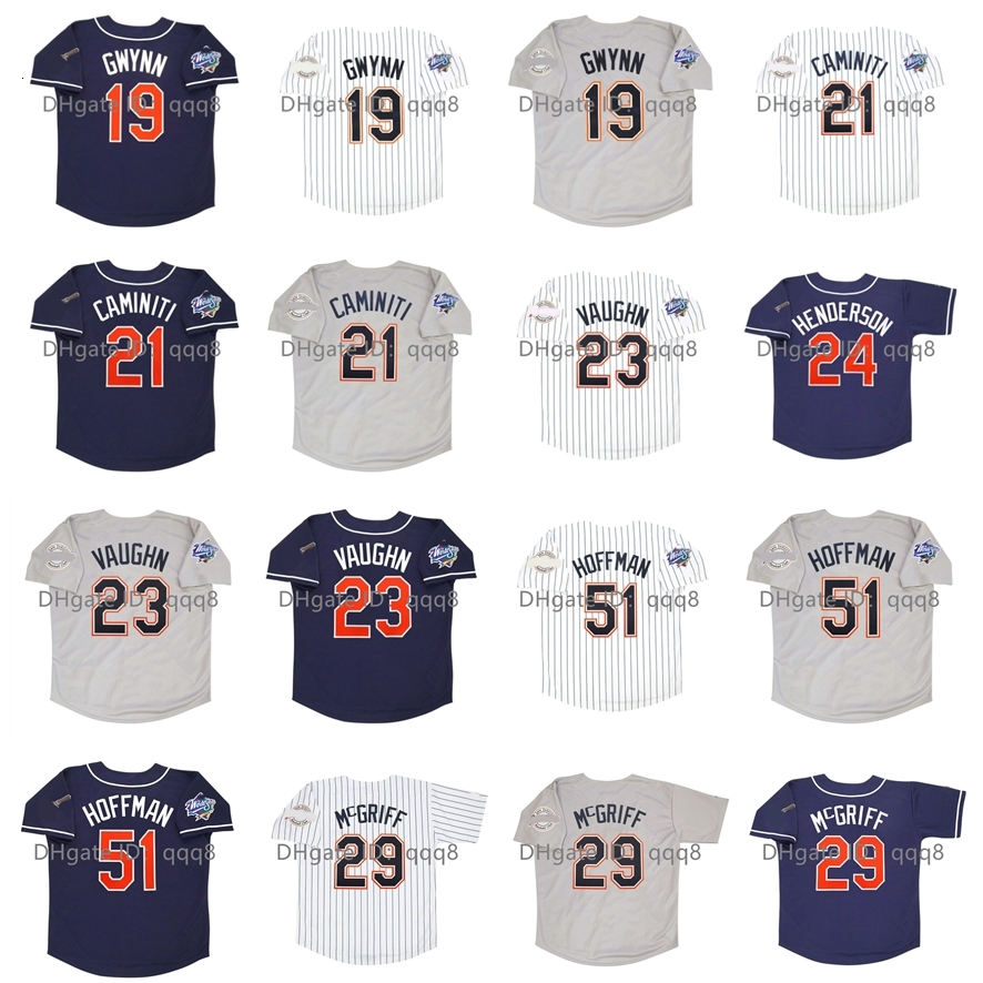

Na85 Vintage 1998 World Series Baseball Jersey Tony Gwynn Ken Caminiti Wally Joyner Greg Vaughn Trevor Hoffman Rickey Henderson Fred McGriff, As pic