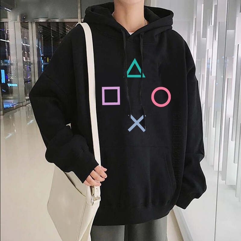 

Game Machine Controller Button Men Hoodie Streetwear Play Gamer Controller Buttons Oversized Hip Hop Hoodies Male 220816, White