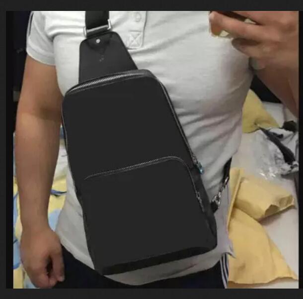 

5A+ top quality Real leather men sling Baganda Avenue travel bag cross body messenger outdoor women waist bag pack chest bags, Black grey plaid