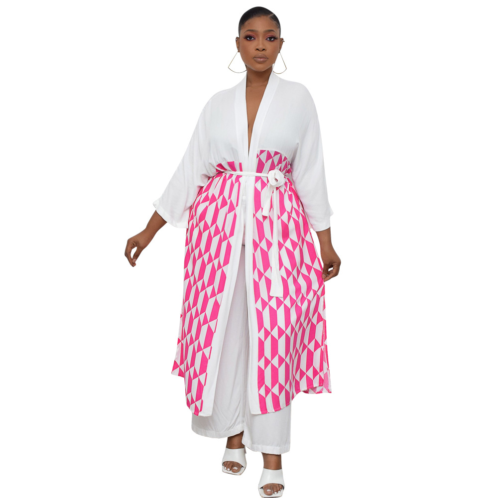 

Women' Cape leisure especially wear argyle loose long coat, 01