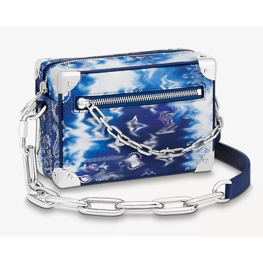 

Designer bag louie Mini Soft Trunk Shoulder bag Silver Rainbow Handbag Wilds Animalss Print Crossbody With Chunky chain Designers Men Womens Cross Body