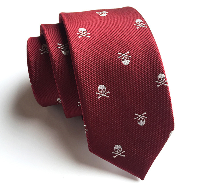 Silk Slim Men Ties Fashion 6cm Skinny Stripe Dot Floral Neck tie for men Woven Formal wear business wedding party 48-image-763208348
