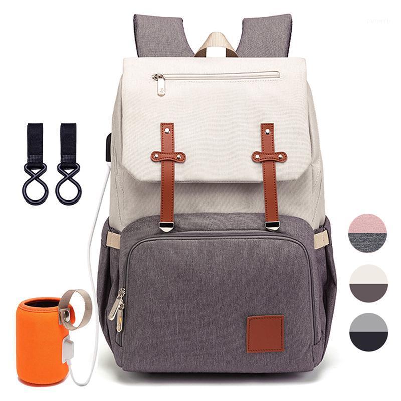 

Backpack Diaper Bag For Mom 2022 Fashion Maternity Nappy Baby Care Bags With USB Mummy Multifunction Travel Nursing Stroller, Black