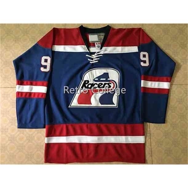 

C26 Nik1 99 Wayne Gretzky Indianapolis Racers Hockey Jersey Embroidery Stitched Customize any number and name Jerseys, White
