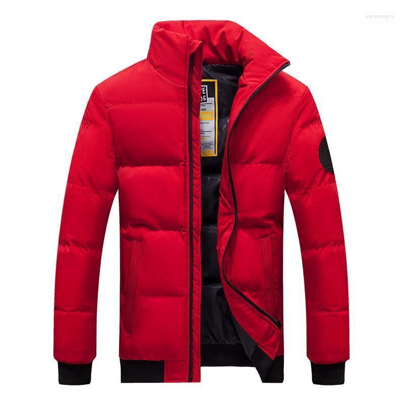 

Men's Down & Parkas 2022 High Quality Duck Jackets Custom Velvet Pure Color Winter Warm Fleece Unisex Man Light Slim Leisure Coat Kare22, Red