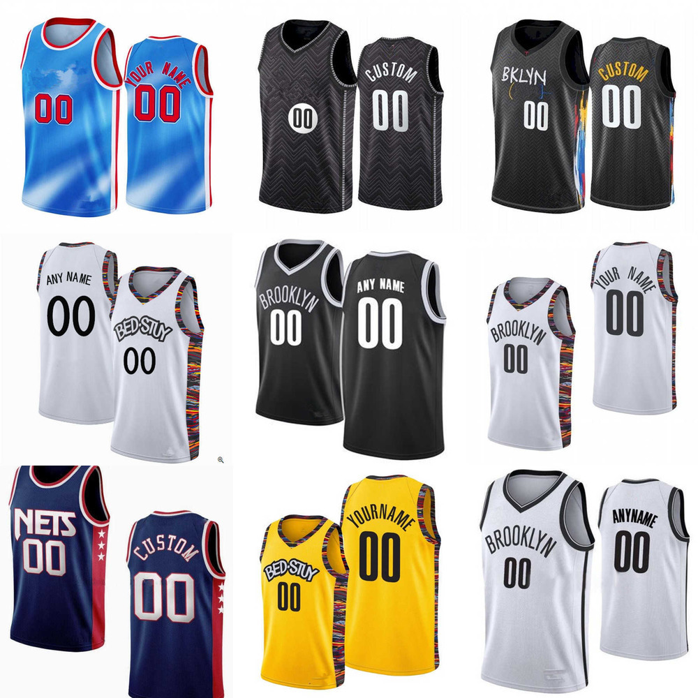 

75th Custom Men Women Youth Brooklyn''Nets''Kevin 7 Durant' Ben 10 Simmons Kyrie 11 Irving' Patty 8 Mills Basketball Jerseys, Color
