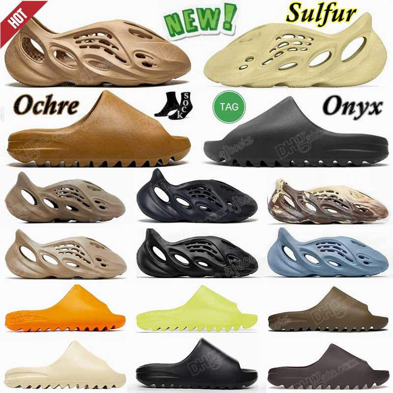 Comfortable Sandals Men Pure EVA Foam Ochre Soot Onyx Sandal White Sulfur Mist Black Resin Bone Ararat Sliders RNNR Mens Slipper Slides Woma