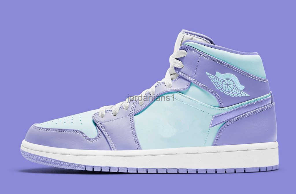 

Jumpman 1 Mid Purple Pulse Aqua Shoes Gym Training Sneaker Men Women Outdoor Sneakers Sports New With Box and original, #1