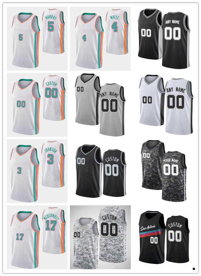 

75th Custom Jersey San Antonio''Spurs''Men Women Youth 1 Lonnie Walker IV 15 Joe Wieskamp 30 Thaddeus Young 31 Keita Bates-Diop Basketball Jersey, Color