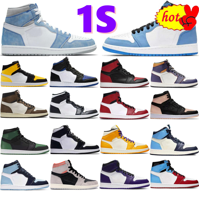 

2022 Designer 1s Og Basketball Shoes 1 University Blue Patent Panda Dark Mocha Bred Shadow High Middle Low Cut Unc Twist Smoke Grey Men