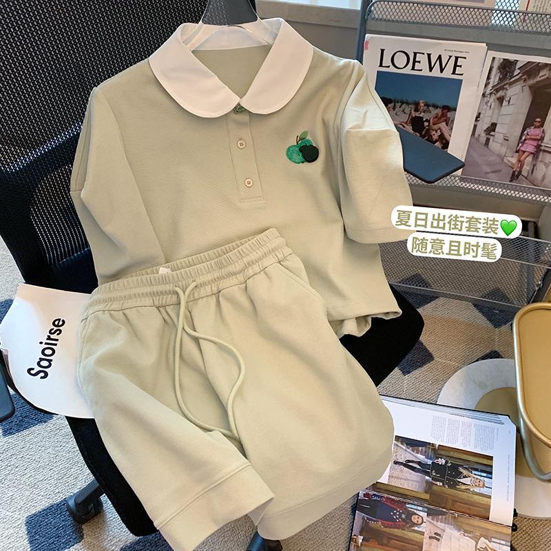 

Women's T-Shirt Summer Two Piece Set Women T Shirt ShortsWomen's, Beige