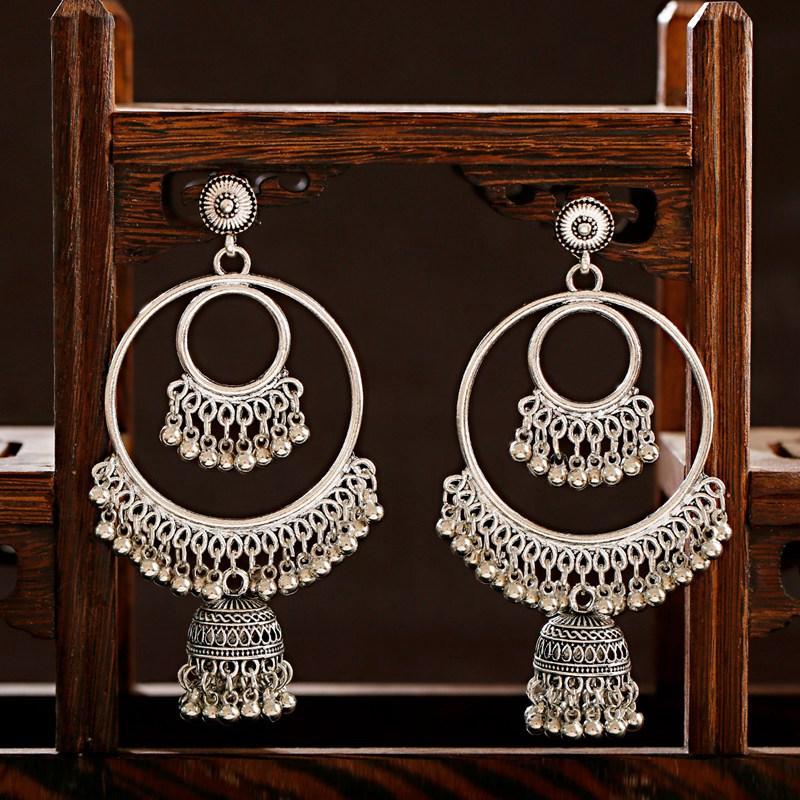 

Dangle & Chandelier Retro Jewelry Jhumka Jhumki Drop Earrings Gypsy Gold Silver Color Tassel For Women Fashion JewelryDangle DangleDangle