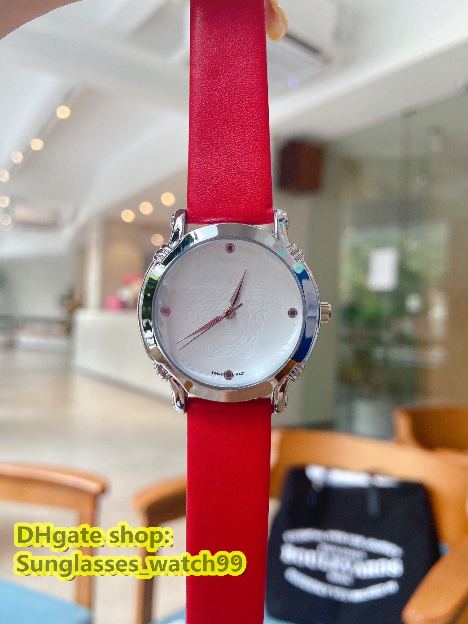 

ADITA 00027 VS Double Sunburst Dial watch for womens imported calfskin Ladies Vintage Fashion 34mm Quartz watches and Automatic Diving watchs Waterproof Design, Contact me