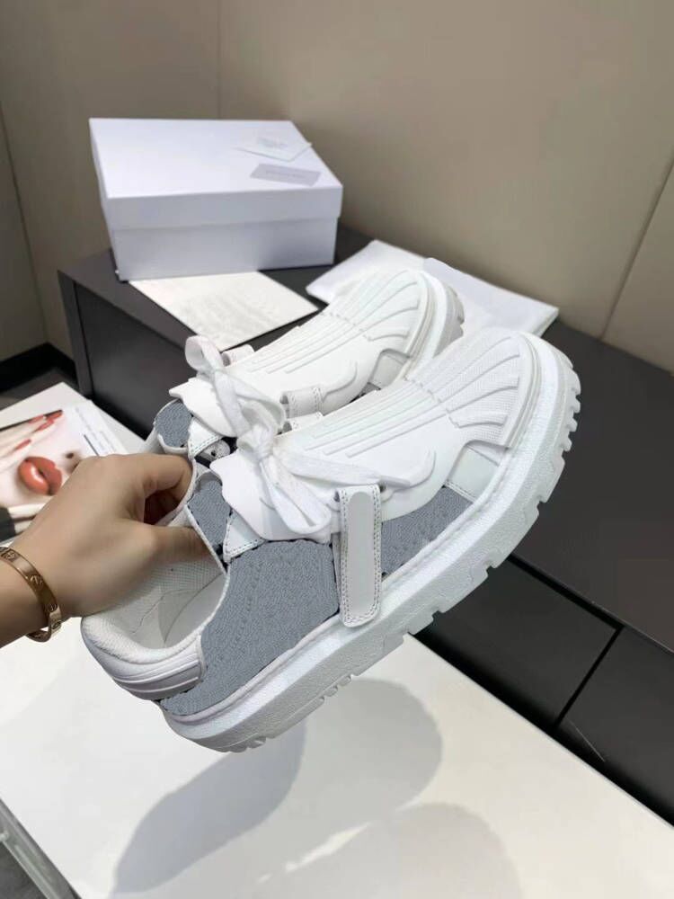 

2022 Sports Running Shoes Ducks Desinger Retro Double Laces Sneakers Mens Womens Deconstructed Lace Up Casual Shoes 35-41, White
