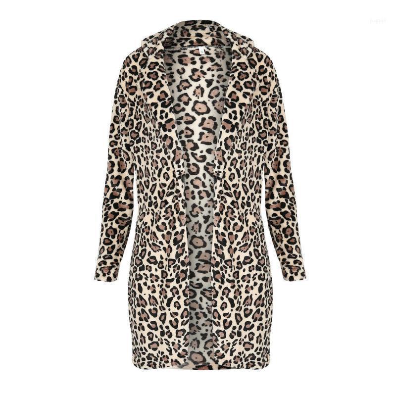 

Women' Jackets Fashion Women Long Sleeve Coat Warm Chic Casual Winter Outwear Jacket Leopard Print Tops Coats Female Clothes, Gray