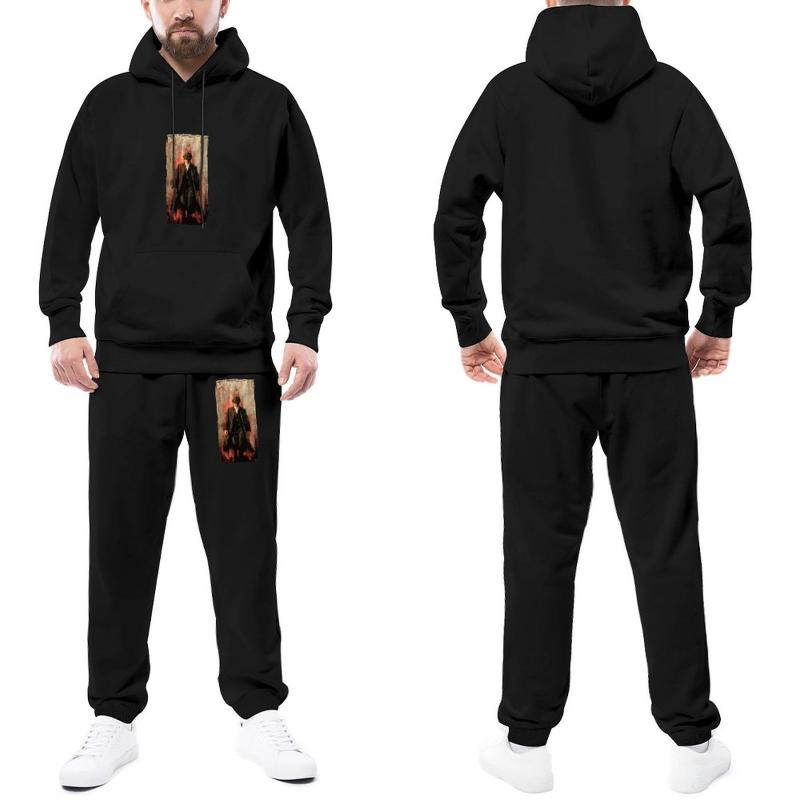 

Men's Tracksuits Peaky Blinders Mens Tracksuit Set Man Sweatsuits Sale Sweatpants And Hoodie Halloween, Gray
