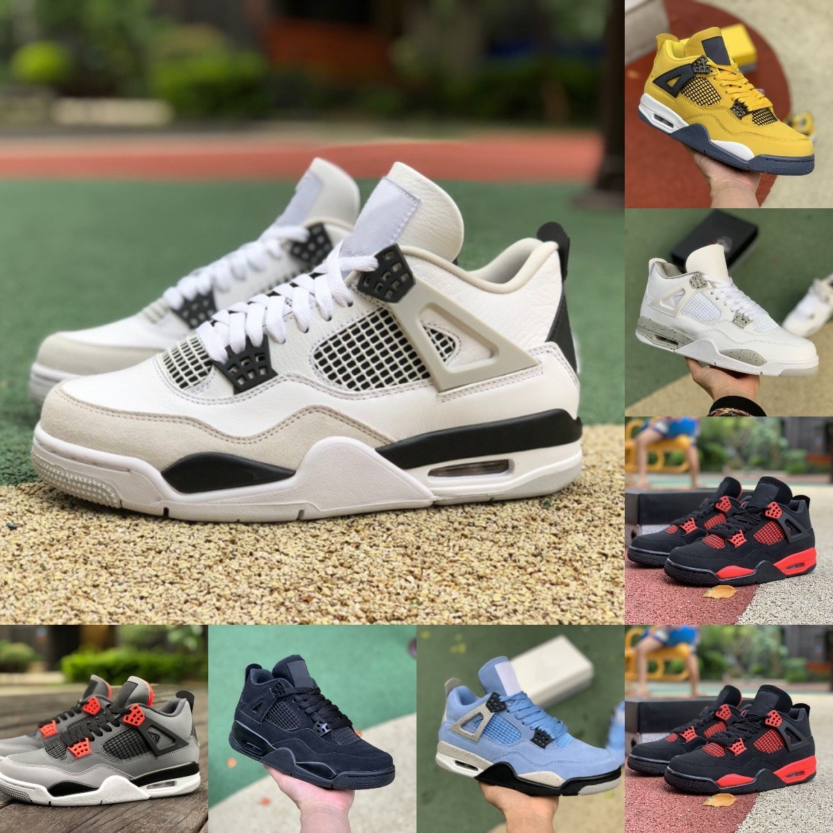 

Designer Infrared 4 4s Basketball Shoes Jumpman Mens Women University Blue Military Black Cement Cat What The White Oreo Bred Red Thunder Trainers Sneakers S68, Please contact us