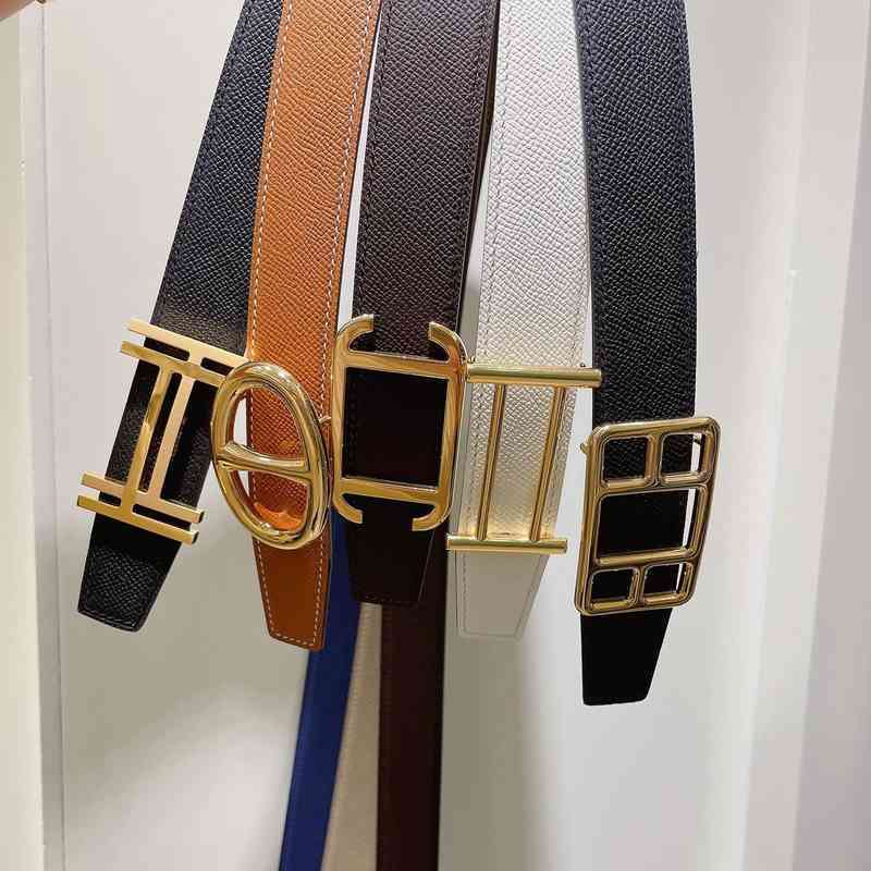 

Designer Belts Herme Belt Men's and Women's Belts New Metal h Letter I-buckle Family Love Horse Leater Lovers' 32, Black
