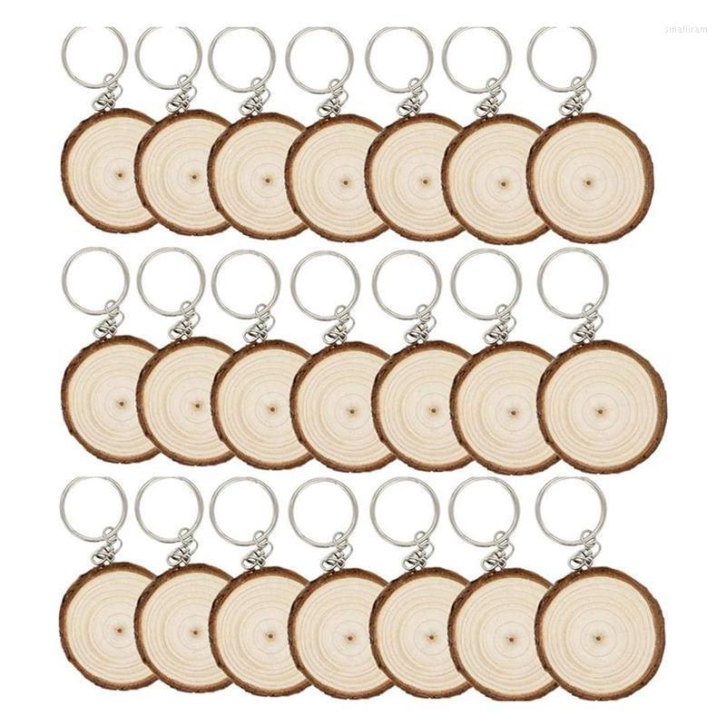 

Keychains 20 Pack Unfinished Wood Slices Keychain Blank Hand-Painted Wooden Creative Christmas Pendant DIY Smal22