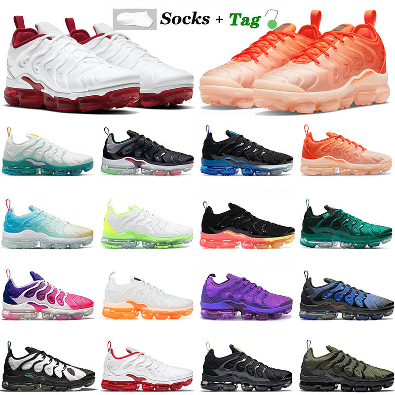 TN PLUS Femmes Hommes Chaussures De Course Orange Gradients Vapur Maxs University Or Blanc Noir tns tnplus Baskets Dark Russet Depuis 1972 Griffe