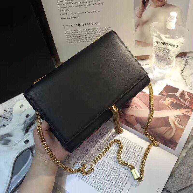 

Handbag Paris Designer Brand Luxury Chain Tassel Shoulder Bag Siant Lourent Manhattan Niki Women's Trendy Leather Retro Versatile Lady Purse TIXQ, Customize