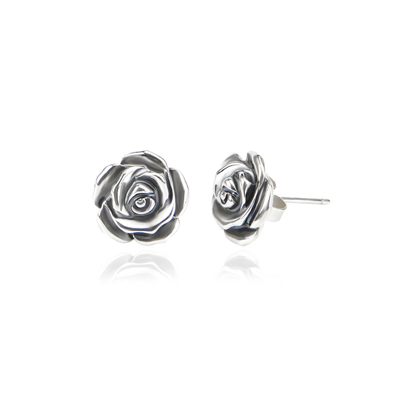 

Vintage Flower Stud Earrings 925 Sterling Silver Jewelry for Women