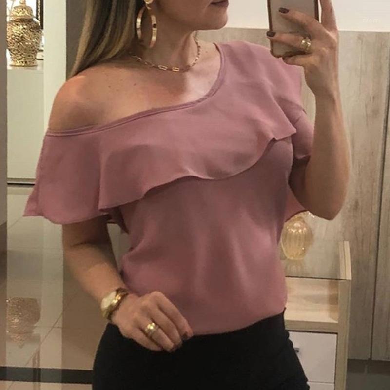 

Sexy Off Shoulder Top Shirts WoMen Summer Blouses Nice Chiffon Blouse Elegant Stylish VogueTops Short Sleeve Blusas Feminina Women, Green