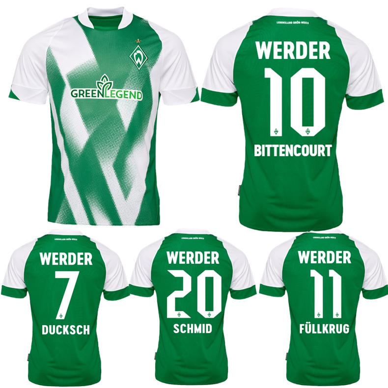 

2022 2023 Werder Bremen soccer jersey 22 23 Ducksch SCHMID Friedl home football shirt, 22 23 home jersey