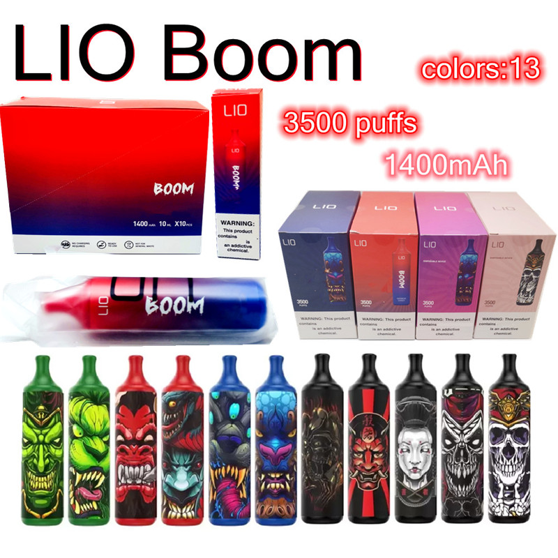 

Authentic LIO Boom 3500 Puffs Disposable E cigarette 3% 5% Vapes 10ml Vaporizer Prefilled Pods Device 1400mAh Power Battery Vape Pen Kit