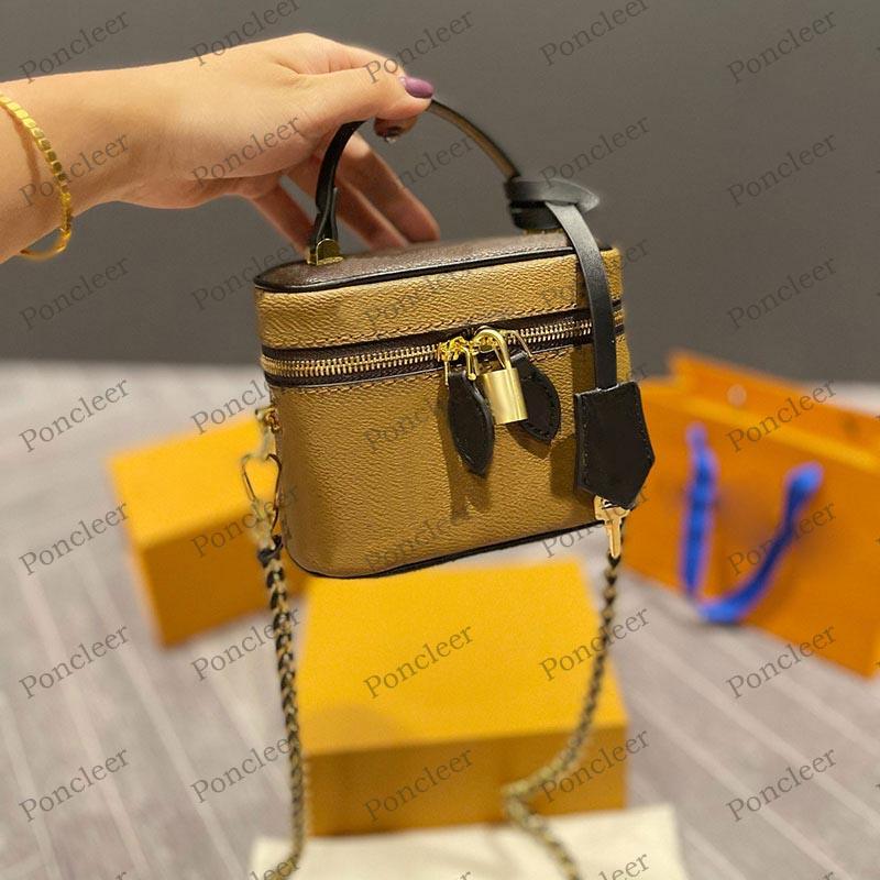

2022 bags crossbody case shoulder bag make up bag Hand Bag vanity Travel Toiletry Pouch Cosmetic Bags leather, Coffee