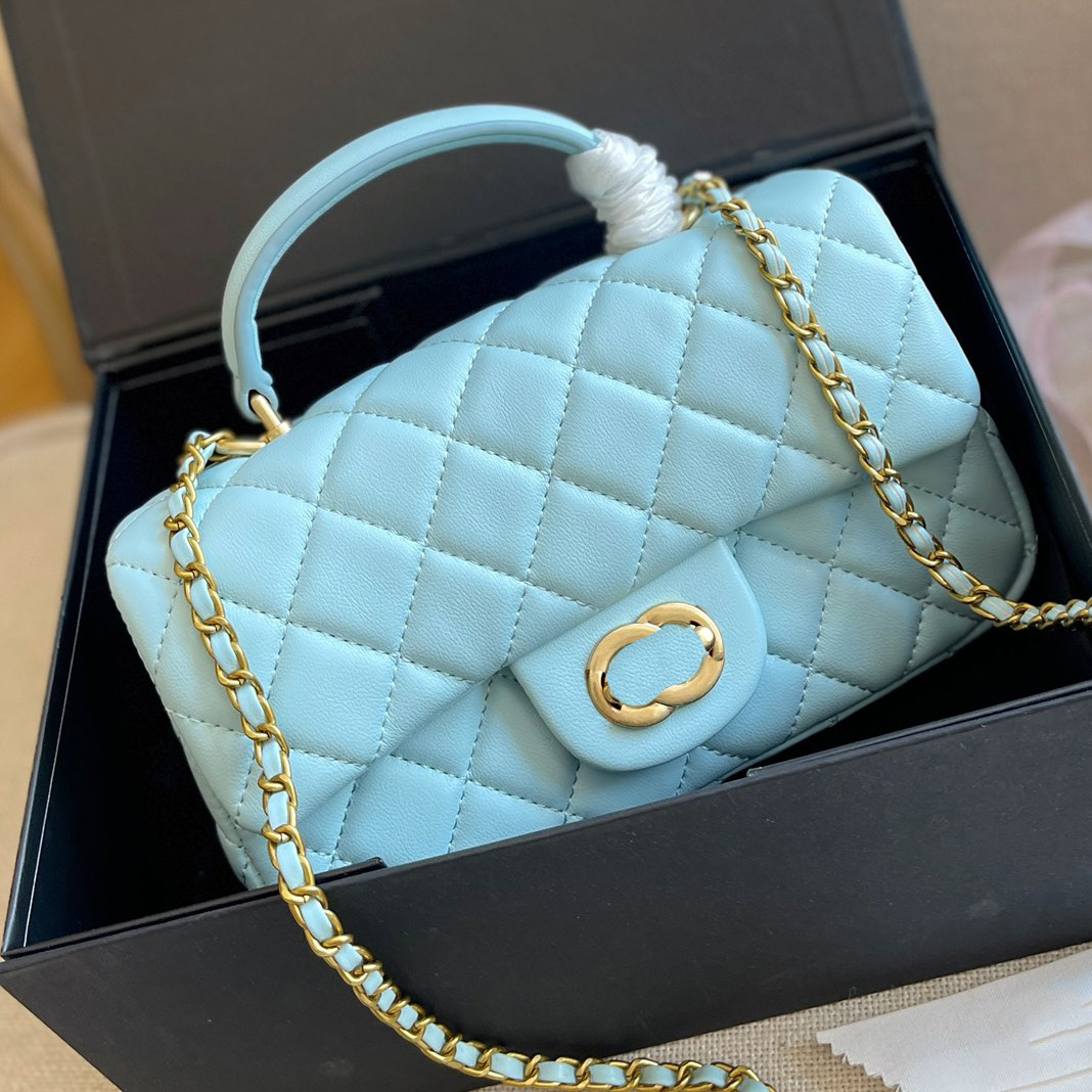 

Fashion Totes Bags 22Ss Luxury Designers Classic Plaid Leather Caviar Chain Design Satchel Bags Casual Versatile Sweet Shoulder Bag Wallets Messenger Handbags, Black