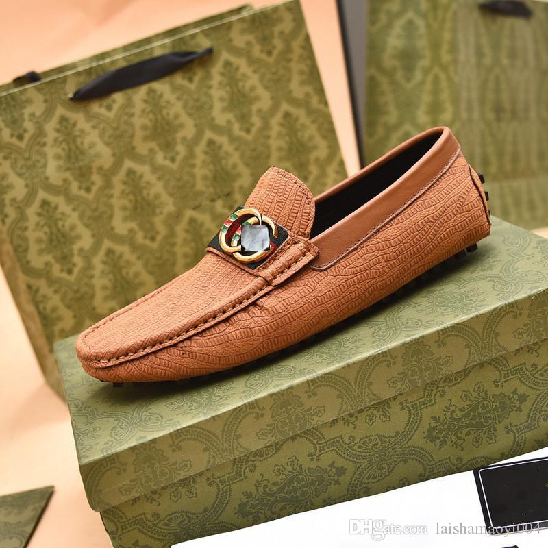 

A22 Men Dress Shoes Fashion Cowhide Genuine Leather Wedding Party Mens Business Oxfords Gentlemen Walk Casual Peas Shoe comfort size 38-46, Style 01