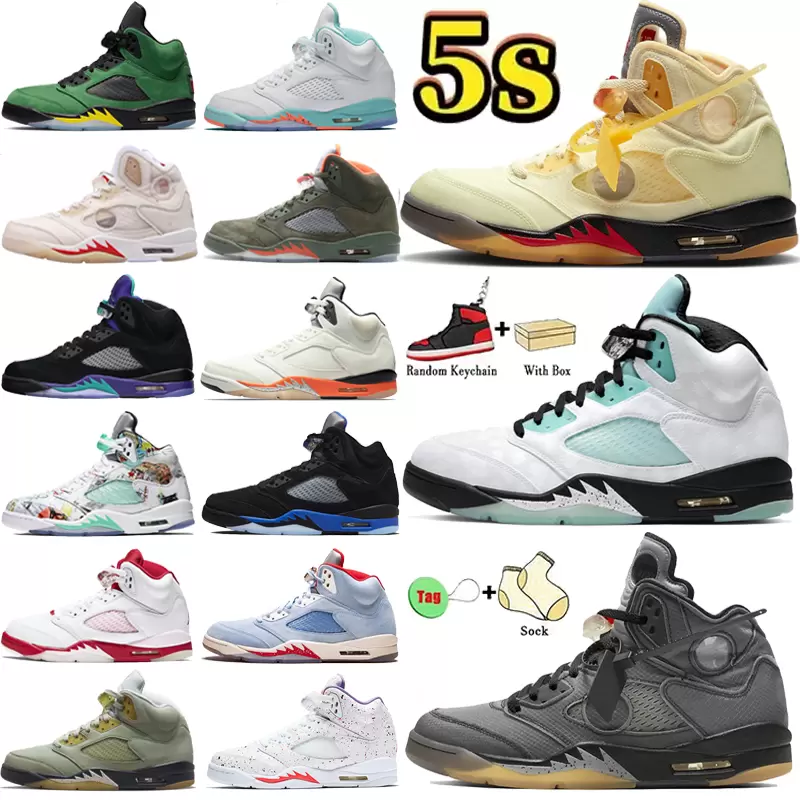 

2023 Sneakers Jumpman 5 Men Basketball Shoes 5s Pink Foam Shattered Backboard White x Sail Black Muslin Raging Red Bluebird Mens Sports Trainers, Black grape