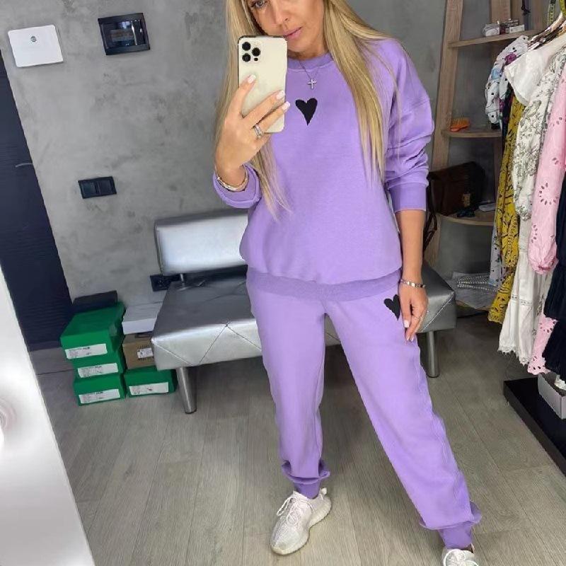 

Women' Two Piece Pants Set Women Tracksuit Spring Autumn Clothes Full Sleeve O-Neck Top Long Suit Sports Sweatershirt Casual OutfitsWomen, Beige