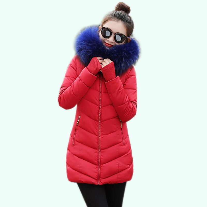 

Women' Trench Coats Women Winter Jacket Plus Size 2022 Womens Thick Fur Hooded Long Down Cotton Padded Female Coat Parka, Red