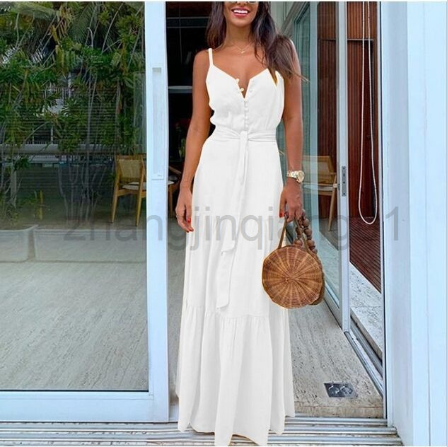 Designer Wed Prom Demoiselle D'honneur D'été Robe De Fille De Fleur Nouvelle Européenne Américaine Street Trade Mode Femmes Personnalisé Bouton C