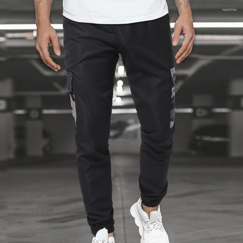 

Men's Pants Men X Temp Performance Block Fitness Jogging Casual Sports Men's Mid Waisted With 4 Pockets Color Trousers PantsMen's Naom22, Black