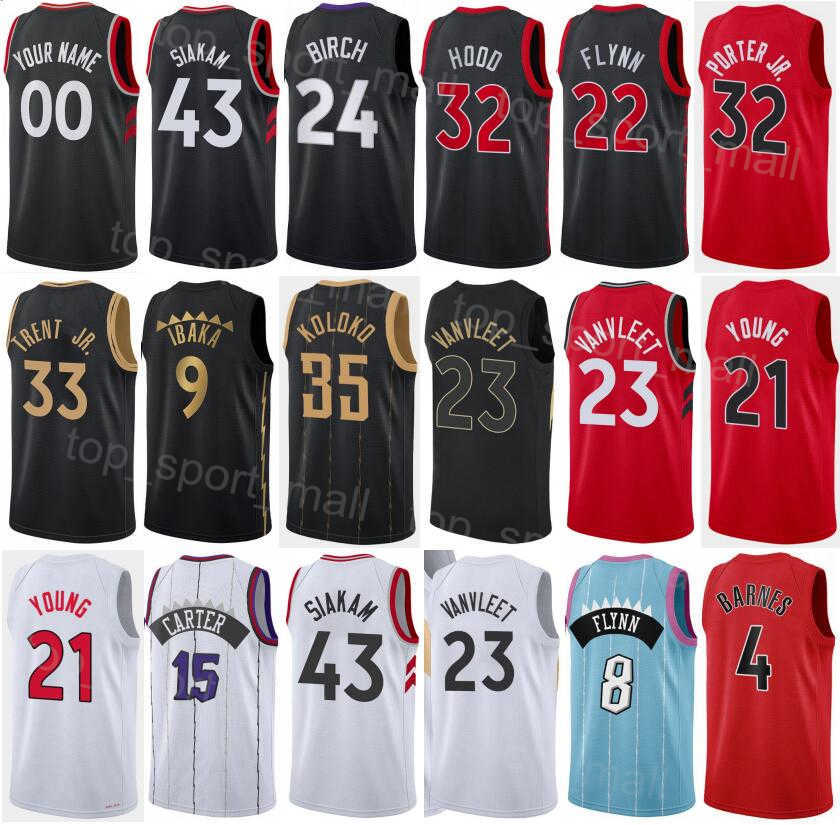 Screen Print Man Women Association Basketball Chris Boucher Jersey 25 Khem Birch 24 Malachi Flynn 22 Thaddeus Young 21 Christian Koloko 35 Otto P-image-785746962