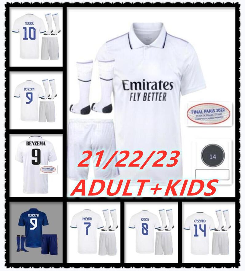 

2023 BENZEMA Finals soccer jerseys 21 22 23 football shirt Real Madrids Casemiro ALABA MODRIC VALVERDE Fourth camiseta men kids 2021 2022 uniforms VINI JR CASEMIRO tn