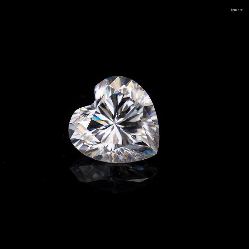 Beads Other Top Quality Excellent Cut Diamond Test Past 0.5-3 Carat D Color Heart Shape Moissanite Sparkling Loose Gemstone For Wedding