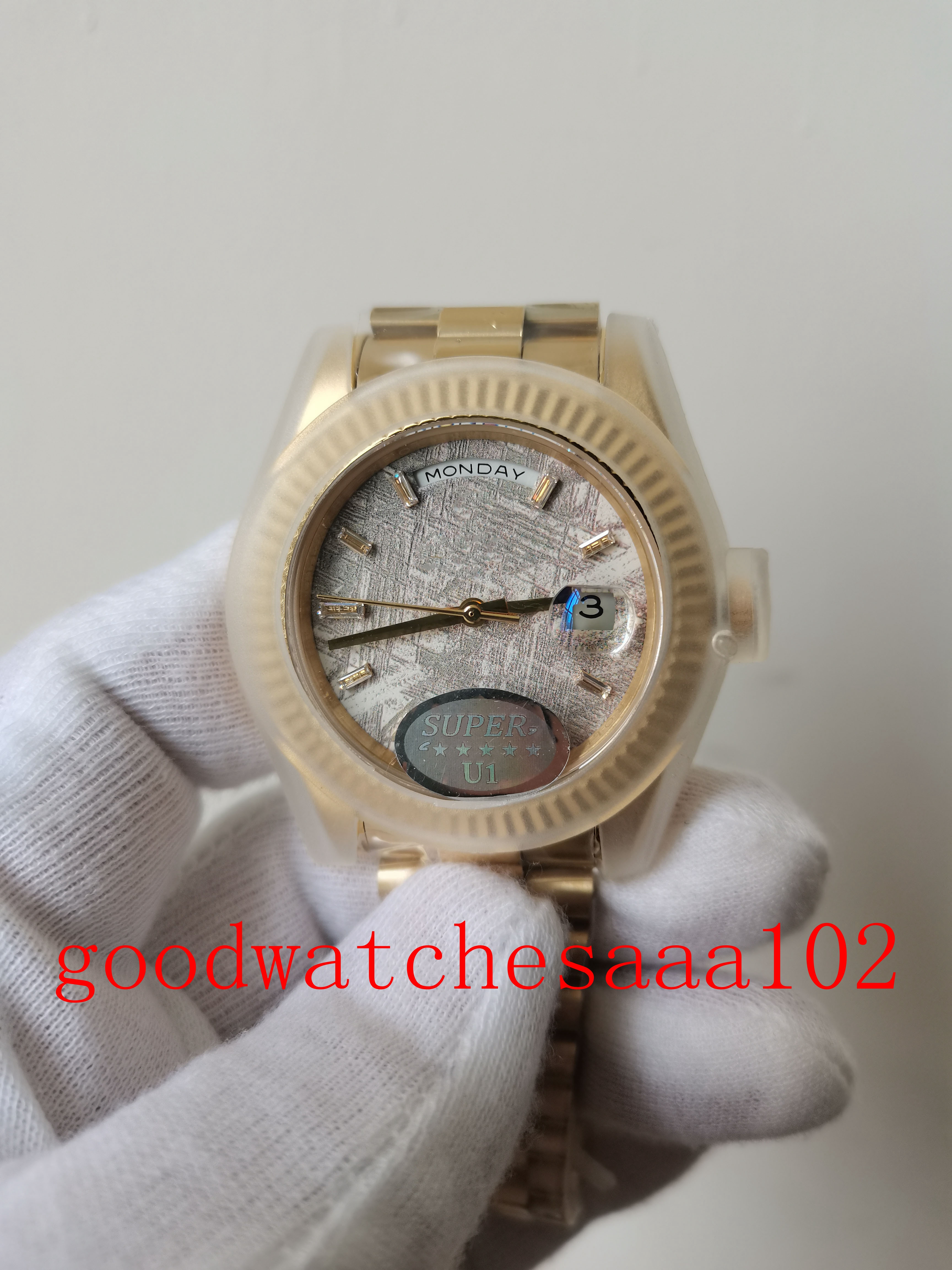 

u1 factory top men Wristwatches Automatic ETA 2813 Movement Hoon stone dial 36mm 40mm 118238 118348 118235 18K Rose Gold Mechanical Men's Wristwatch, Silver