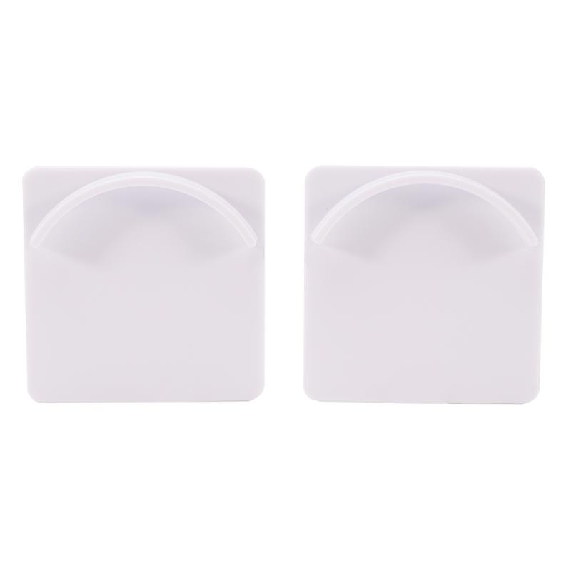 

Shower Curtains 1pair Self Adhesive No Drilling Curtain Rod Mount Wardrobe Multifunction Bathroom Heavy Duty Bedroom Wall Mounted Solid