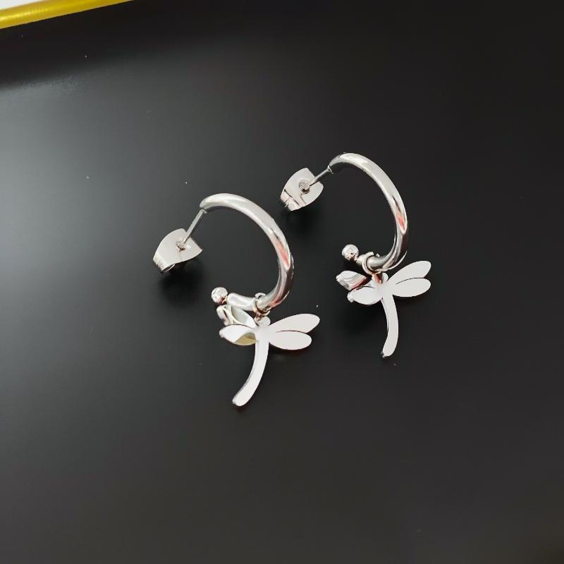 

Earrings & Necklace Design Pendant Dragonfly Carving Boho Style Girls Silver 18K Gold Women Long Drop Stainless Steel JewelryEarrings, As pic