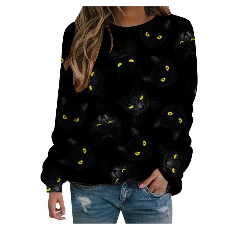 

Women' Jackets Ladies SweatshirtsPocket Halloween Parties Sweater TopWomen, Black