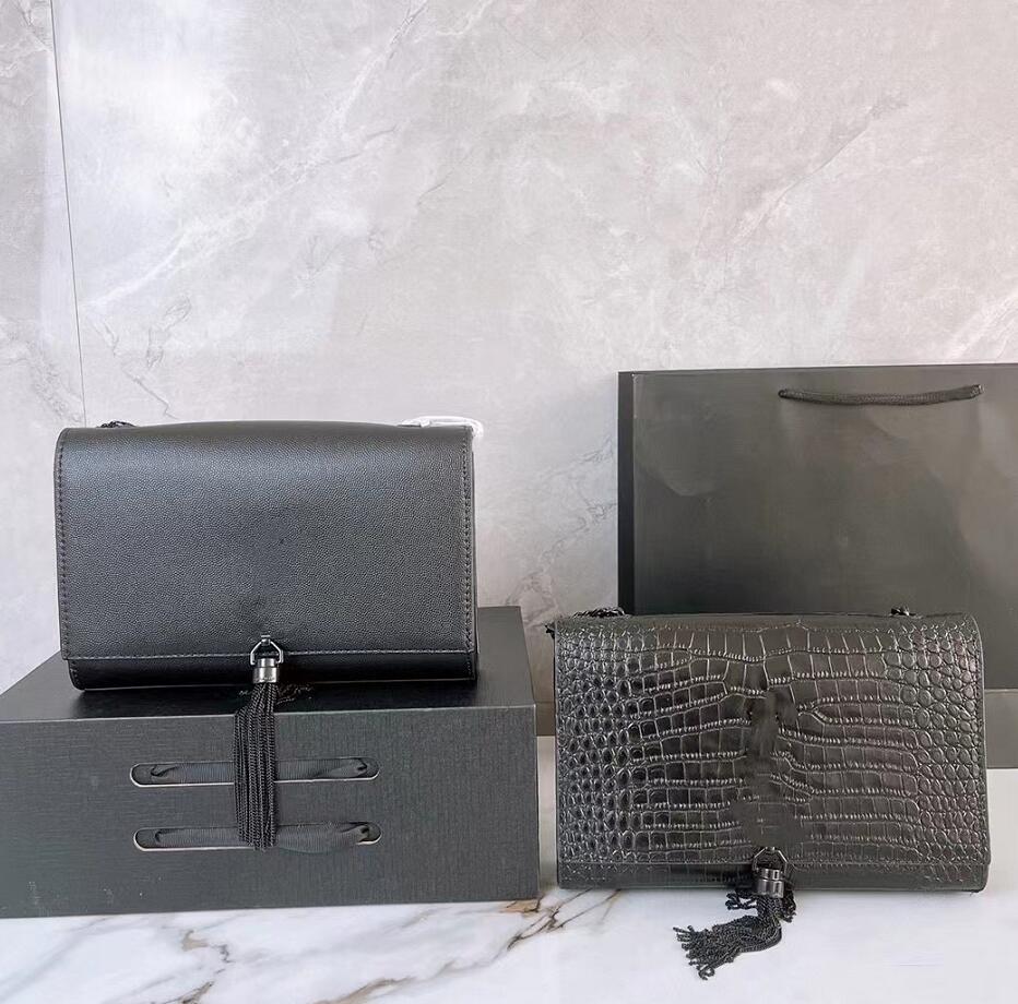 

Luxury Handbag Shoulder Bag Brand Y-shaped Designer Alligator Pattern Ladies Metal Chain High Quality Tassels Clamshell Messenger Purse, 01