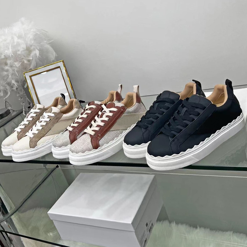 

Women Designer Laurens Canvas Shoes Low Top Sneakers Casual Womens Shoe Night Club Sports Breathable Flexible Soft Comfortable Real Leather Woman Trainers, Colour 3