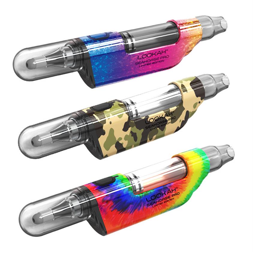 

lookah Seahorse pro vaporizer new colorful wax pen quartz Coil Variable Voltage Starter kit nail for dab rig 100% Authentic239P
