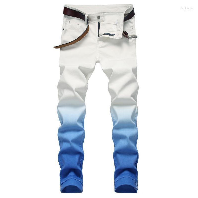 

Men's Jeans Fashion Mens Cotton Elastic Slim Skinny White Men Trousers Casual Male Hip Hop Denim Pants Vaqueros HombreMen's Bert22, White blue