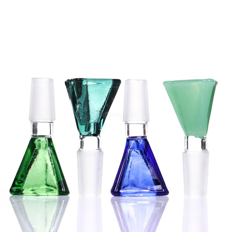 

Hookahs Bowing glass Triangle bowl green blue duck jade 14mm/18mm for water pipe or bong bubbler