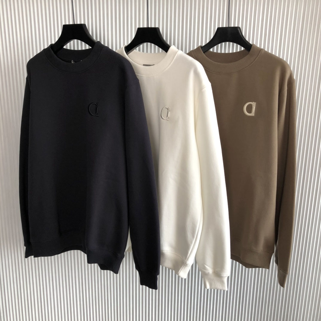 

Men's hoodie oblique print sweatshirt designer sweater crew neck set high quality upscale pullover c#d letter embroidery tech Fleece Men brown long sleeves Size M-3XL, Black